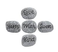 MERRYHAPY Resin Decorative Pebbles 5pcs Creative Design for Rock Gardens with Bright Colours Multi-function Stones Suitable for Potted Plants and Crafts