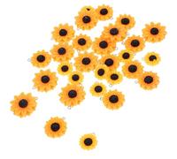 MERRYHAPY Resin Sunflower Charms in Orange 30pcs for Jewellery Making, Sturdy Mini Cartoon Sunflower Pendants for DIY Bracelet Crafting and Hanging Ornaments