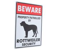 MERRYHAPY Retro Iron Beware Dogs Sign for Garden and Patio Decor Sign Vintage Boho Style Dog Warning for Fence and Property