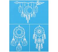 MERRYHAPY Reusable to Exercise Hands-on Skills Self-Adhesive with Delicate Pattern Design Silk Screen Stencil Mesh Transfer 1 Sheet Gauze Material for Painting and Holiday Decoration