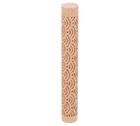 MERRYHAPY Roller on Wooden Texture Clay Embossing Rolling Stick for and Practical Rolling Pin for Printing Pottery Handicrafts Pottery Making