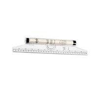 MERRYHAPY Rolling Ruler Draw Horizontal Parallel Lines and Arcs for Angle Measurement with Material Parallel Drawing Ruler 30cm for Students and Teachers in Office or School Use