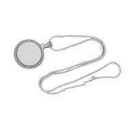 MERRYHAPY Round Alloy Pendant Blank for DIY Jewelry Making Minimalist European American Style Large Bezel Necklace Accessory Fade-resistant Creative Art Hanging Charm