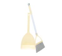 MERRYHAPY S Mini Broom and Dustpan Lightweight Plastic Cleaning Tools for Easy Grip Design for Boys for Home and Kindergarten Housekeeping Activities Yellow