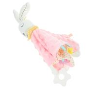 MERRYHAPY Security Blanket Soft Plush Rabbit Soothing Towel with Sensory Tags for Comfort and Sleep Aid Safe for Newborns Year Old