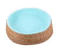 MERRYHAPY Shaped Wicker Dog Bed Made of Grass and Wicker, Washable and Easy to Move, Warm Pet Sleeping Mat for Small Dogs and Pigs