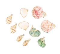 MERRYHAPY Shell Pendant for Women 10pcs DIY Jewelry Making Charms | Mixed Accessory Set, Necklace and Bracelet Use, Shell Material, Also Suitable for Earrings Random Color