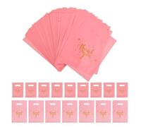 MERRYHAPY Shopping Bags Versatile Use 200pcs Pink Plastic with Flat Mouth and Fourfinger Handle Design and Easy Open Close, for Holiday Gifting and Different Occasions