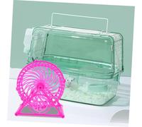 MERRYHAPY Silent Anti-foot-stuck Hamster Wheel with Rack Quiet Plastic Running Spinner for Small Pets Exercise for Hamsters Gerbils Mice and Squirrels Fun Safety Design