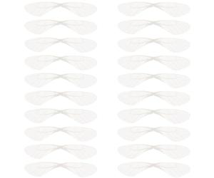 MERRYHAPY Simulated Dragonfly Wings Elegant Decoration Fine Workmanship Organza White 20pcs for Earring Pendant Making for Earrings Accessories and Tourism Crafts