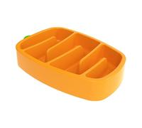 MERRYHAPY Slow Feeder Puppy Bowl in Carrot Shape Made of Silicone, Orange Pet Slow Feed Bowl that Reduces Bloating and Aids Digestion, for Training Puppies and Slowing down Eating