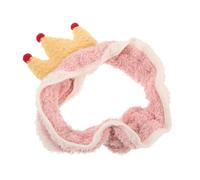 MERRYHAPY Soft Coral Fleece Headband for Washing Face Comfortable Wide Hairband Women Makeup Spa Accessory Cute Plush Crown Design Suitable for All Hair Types