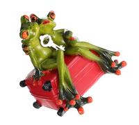 MERRYHAPY Storage Box Multi-functional Large Capacity Resin in Adorable Couple Frogs Shape with Lid Box for Home Decor and Bedroom Use