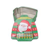 MERRYHAPY Sweater Shape Candy Tinplate Box Emerald Cookie Container Storage Tank Christmas Candy Box for Holiday Party Organization