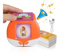 MERRYHAPY Talking Flash Cards Educational with Multiple Double-sided Cards and Cute Appearance, Powered by 300mah Lithium Battery, for Early Education and Speech Development