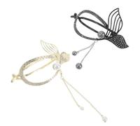 MERRYHAPY Unique Tassel Fishtail Twist Clip Hair Accessories for Women French Hairpin Hair Bun Pins Styling
