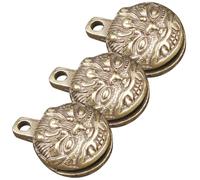 MERRYHAPY Vintage Brass Bell Charms Keychain Pendants for Holiday Tradition and Festival 3pcs with Christmas Atmosphere for Hanging Decoration on Window and Door