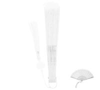 MERRYHAPY Vintage Chinese Folding Fan Lace Handheld Fan with Lace Tassel for Dance Performance Home Decoration and Summer Travel Accessories