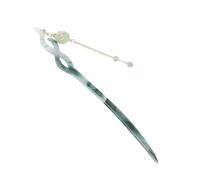 MERRYHAPY Vintage Chinese Tassel Hairpin with Green Pendant Traditional Asian Hair Stick for Women Elegant Hanfu Wedding Accessory Fusion of Ancient and Modern Style for Special Events