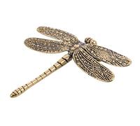 MERRYHAPY Vintage Dragonfly Brass Cabinet Knobs and Drawer Handle Knobs Golden Finish, for Jewelry Boxes and Bookcases, Versatile Door Knockers for Front Door and Home Decor