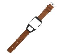 MERRYHAPY Vintage Leather Watch Band Strap Compatible with Tomtom Runner 3 Adventurer, Brown Retro Textured Replacement Wristband for Sports and Outdoor Use