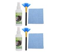 MERRYHAPY Vinyl Record Cleaning Kit Materials and Remove Dirt Nylon Polyester 2 Sets with CD Player Brush Cleaning Agent Featuring Keep Discs Clean for Record Player and CD