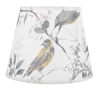 MERRYHAPY White Fabric Lamp Shade for Desk Lamp with E27 Socket, Featuring Bird Print Design, Suitable for Bedrooms and Hallway, Rustic and Elegant Style Cover