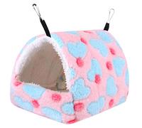 MERRYHAPY Winter Hammock for Hamsters Warm Hanging Fleece Surface for Pets Like Guinea Pigs and Rats Easy to Install Cozy Safe Sleeping Nest