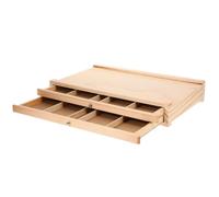 MERRYHAPY Wood Art Supply Storage Box for Artists and Art Enthusiasts Portable with Multiple Drawers Double-layer Design Stylish Elegant Appearance for Painting and Outdoor Sketching