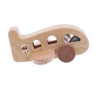 MERRYHAPY Wooden Airplane for Boys and Girls Toddler 1-3 Year Old Marbles Airplane Model Educational Handmade Wooden Plane