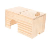 MERRYHAPY Wooden Hamster Nest Small Pet Toy House Hidden Sleeping Cottage for Hamsters and Small Rodents