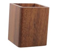 MERRYHAPY Wooden Makeup Brush Holder Pen and Pencil Organizer Compact Desk Cosmetic Brush Cup for Office Home Minimalist Creative Design for Neat Storage and Space Optimization
