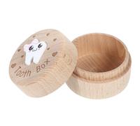 MERRYHAPY Wooden Teeth Keepsake Box with Large Capacity to Store Multiple Teeth, Featuring Intricate Carved Design, Preserving Memories for Boys