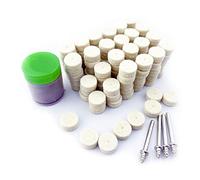 Merryland 125 Pack 1/2 inch Felt Polishing Wheel for Dremel | 120 Pcs 1/2inch Polishing Pad Buffing Wheel, 1 Pcs Polishing Compound Paste, 4 Pcs Mandrel, Rotary Tool Accessory, RMTA125C2