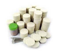 Merryland 125 Pack 1 inch Felt Polishing Wheel for Dremel
