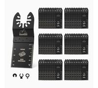 Merryland 63 Pack Oscillating Saw Blades Universal Multitool Blade Wood | 60 Pcs 35mm Wood Saw Blades, 3 Pcs Clip Adapters, Quick Release, Plastic Drywall, OMTAA063D1