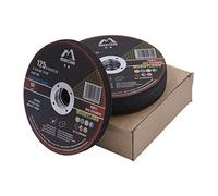 Merryland Cutting Disc 125 Metal for Angle Grinder, 125 X 1.0 X 22.23 mm Cutting Wheel 25 Pieces, INOX Stainless Steel Iron Universal 5 inch Type 41, Craft-Line C13081042
