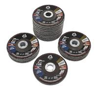 Merryland Flap Disc 125 Metal for Angle Grinder, 125mm 40 60 80 120 Grit Mixed T29 Flap Wheel 20 Pieces, Blue Zirconium Corundum INOX Stainless Steel Iron Universal 5 inch, Craft-Line FC1108014-20