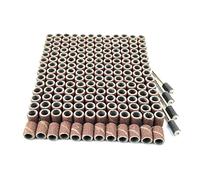 Merryland Sanding Drum Sander for Dremel 184pcs, Sanding Band Sleeve 120# 6mm 180pcs and Mandrel 4pcs Mini Rotary Tool Accessory Electric Power Tool DIY, RMTA184C4