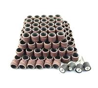 Merryland Sanding Drum Sander for Dremel 184pcs, Sanding Band Sleeve 80# 13mm 180pcs and Mandrel 4pcs Mini Rotary Tool Accessory Electric Power Tool DIY, RMTA184C1