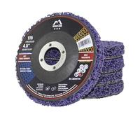 Merryland Strip Disc 115 Paint Rust for Angle Grinder, 115mm Purple Removal Disc 5 Pieces, Strip Wheel Stripping Wheel Cleaning Disc INOX Stainless Steel Iron Universal 4.5inch, Bravo-Line SB207114-05