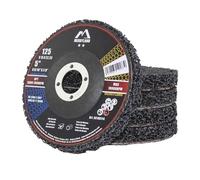 Merryland Strip Disc 125 Paint Rust for Angle Grinder, 125mm Black Removal Disc 5 Pieces, Strip Wheel Stripping Wheel Cleaning Disc INOX Stainless Steel Iron Universal 5inch, Craft-Line SC108114-05
