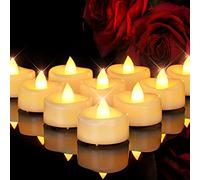 merrynights Flameless Candles, 100 Pack LED Tea Lights Candles Battery Operated, Last 200+ Hrs Flickering Tea Lights, Flameless Tealight Candles for Halloween Diwali Fall Christmas Wedding