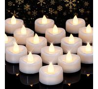 merrynights LED Candles, Tea Lights Candles Battery Operated Bulk, 100PCS Long-Lasting 200 Hours Flameless Tealight Candles, Realistic Flickering Wedding Candles for Festival Decor, 1.5'' D X 1.25'' H