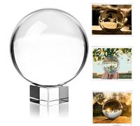 MerryNine K9 Crystal Ball with stand for Photography crystal sphere Lens Crystal Ball(80mm/3.14" with 35mm Stand)