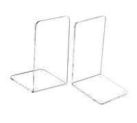 MerryNine Plastic Acrylic Bookends Pair Organizer Bookshelf Decor Decorative Bedroom Library Office School Supplies Stationery Gift (Plastic Acrylic_1 Pairs)