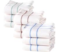 merrysquare Discreet Men's Handkerchiefs - Large Size 40cm x 40cm - 100% Cotton - 3-Color Assortment - Elliott Model (9-Pack)