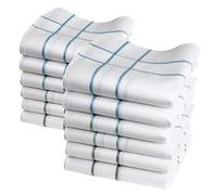 merrysquare Discreet Men's Handkerchiefs - Large Size 40cm x 40cm - 100% Cotton - 3-Color Assortment - Elliott Model (12-Pack)