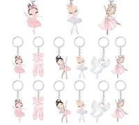 Merrystorm 24Pcs Ballet Keychain Party Favors Acrylic Keychains Gifts Accessories Ballet Birthday Decor for Girls Women Handbag Recital Gift Favors Birthday Baby Shower Party Supplies