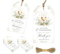 Merrystorm 50Pcs First Holy Communion Thank You Tags